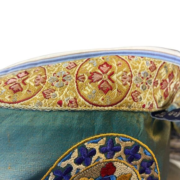 Robert Graham Men’s Striped Button Down Shirt Silk Trim Flip Cuff Blue Size XXL - Picture 11 of 14